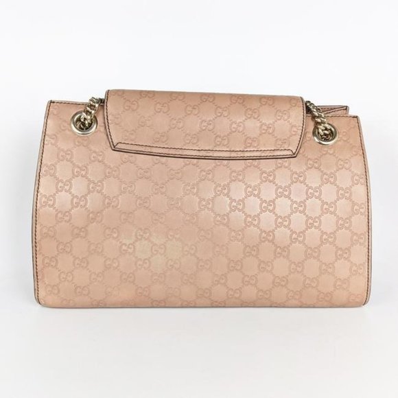 SOLD Gucci Emily Chain Large Pink Beige Calfskin Shoulder Bag - Picture 2 of 11